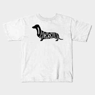 Dachshund black Kids T-Shirt